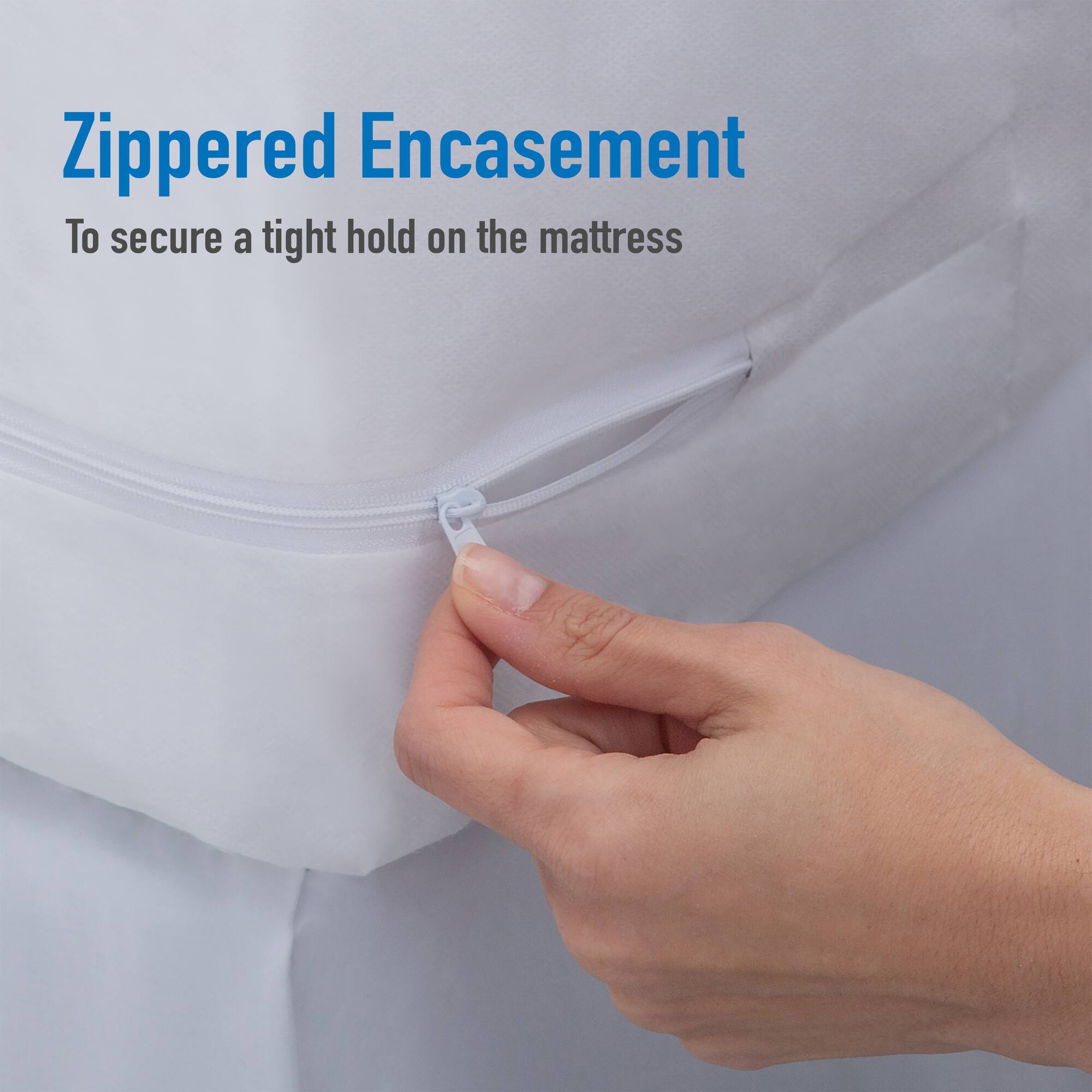 Home Details Deluxe Mattress Protector with Full Zippered Encasement, Twin